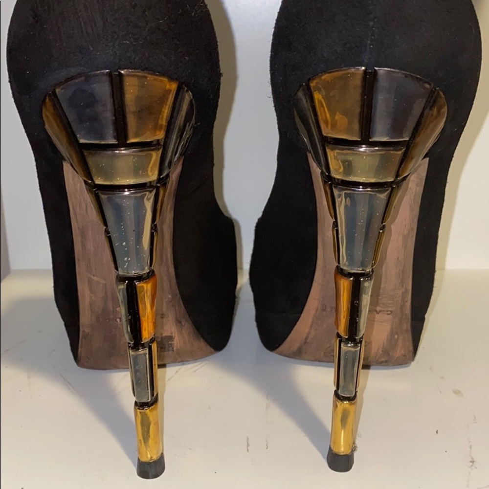 ❌SOLD❌ CASADEI SUEDE EMBELLISHED HEEL PUMPS - EUC! - Picture 3 of 7